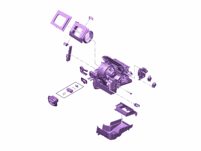 Ford F1FZ-19B555-A Evaporator And Housing Assembly