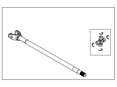 Ford AC3Z-3219-C Shaft - Front Axle