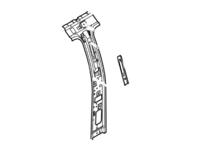 Ford BC3Z-2624300-A B Pillar Assembly, Passenger Side BC3Z-2624300-A Ford B Pillar Assembly, Passenger Side Illustration 1 of 1