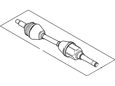 Ford 5M6Z-3A427-AA Shaft - Front Axle, Driver Side 5M6Z-3A427-AA Ford Shaft - Front Axle, Driver Side Illustration 1 of 1