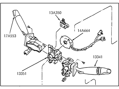 Mercury Windshield Wiper Switch - F7CZ-13K359-BJ