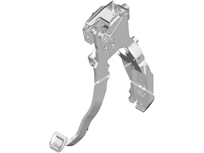 Lincoln DG9Z-2455-G Pedal And Bracket Assy
