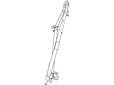 Ford 4L1Z-78611B08-AAB Seat Belt Assembly, Passenger Side 4L1Z-78611B08-AAB Ford Seat Belt Assembly, Passenger Side Illustration 1 of 1