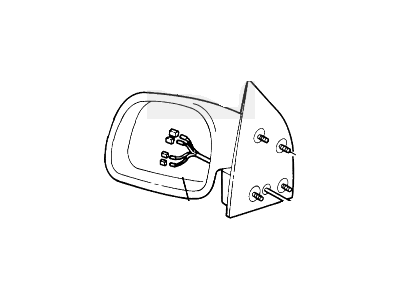 1C3Z-17682-AABCP Ford Mirror Assembly - Rear View Outer, Passenger Side Illustration 1 of 1