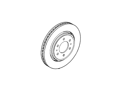 7U2Z-1V125-HC Ford Rotor, Front Illustration 1 of 1