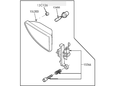 1S4Z-15200-AD Ford Fog Lamp Assembly, Front Driver Side Illustration 1 of 1