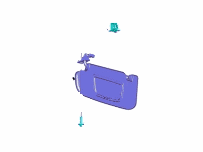 Ford GD9Z-5404105-DB Visor Assembly - Sun, Driver Side GD9Z-5404105-DB Ford Visor Assembly - Sun, Driver Side Illustration 1 of 1