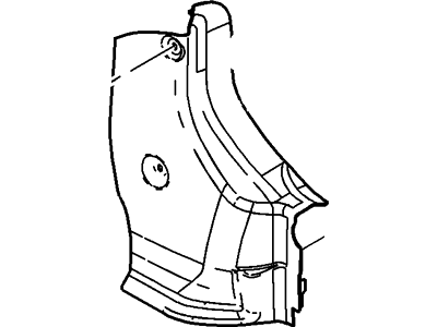Ford 8S4Z-5413024-AA Panel - Body Side Rear Corner, Driver Side 8S4Z-5413024-AA Ford Panel - Body Side Rear Corner, Driver Side Illustration 1 of 1