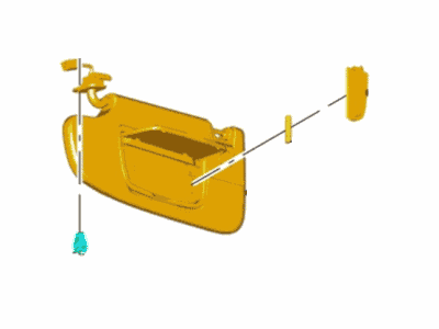 Ford FA1Z-5804105-CF Visor Assembly - Sun, Driver Side FA1Z-5804105-CF Ford Visor Assembly - Sun, Driver Side Illustration 1 of 1