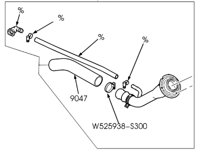 4C2Z-9034-CA Ford Pipe - Fuel Filler Illustration 1 of 1