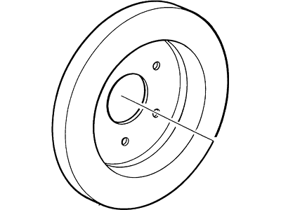 Lincoln Town Car Brake Rotor - YW7Z-1V125-B