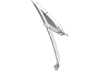 Ford DS7Z-5421400-A Glass And Channel Assembly, Passenger Side DS7Z-5421400-A Ford Glass And Channel Assembly, Passenger Side Illustration 1 of 1