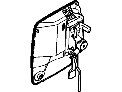 Ford 6C3Z-3626604-AAF Handle Assembly - Door - Outer, Passenger Side 6C3Z-3626604-AAF Ford Handle Assembly - Door - Outer, Passenger Side Illustration 1 of 1
