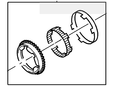 7R3Z-7107-B Ford Ring - 3Rd And 4Th Speed Clutch Illustration 1 of 1