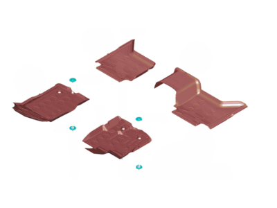 Ford KB3Z2613300AA Kit - Floor Contour Mat KB3Z2613300AA Ford Kit - Floor Contour Mat Illustration 1 of 1