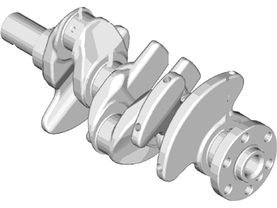 Ford CM5Z-6303-A Crankshaft Assembly CM5Z-6303-A Ford Crankshaft Assembly Illustration 1 of 1