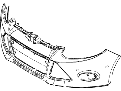 Ford BM5Z-17D957-CACP Bumper Assembly - Front BM5Z-17D957-CACP Ford Bumper Assembly - Front Illustration 1 of 1