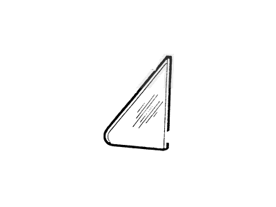 Ford EOTZ-1021412-B Glass - Door Vent Window