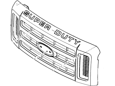 8C3Z-8200-BA Ford Grille Assembly - Radiator Illustration 1 of 1
