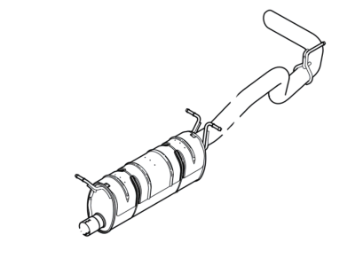 Ford BC3Z-5230-B Muffler And Pipe Assembly - Rear, Front BC3Z-5230-B Ford Muffler And Pipe Assembly - Rear, Front Illustration 1 of 1