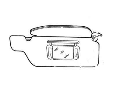 Ford XF2Z-1604105-CAB Visor Assembly - Sun