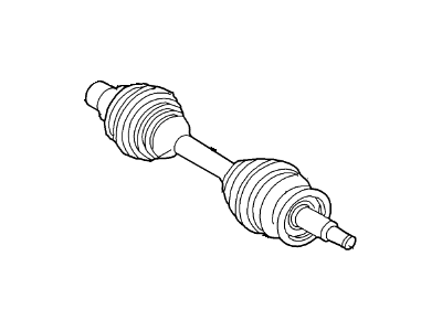 Ford 1L2Z-3A427-AA Shaft - Front Axle, Driver Side 1L2Z-3A427-AA Ford Shaft - Front Axle, Driver Side Illustration 1 of 1