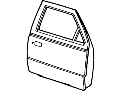 Ford 3L5Z-1020124-BA Door Assembly - Front, Passenger Side 3L5Z-1020124-BA Ford Door Assembly - Front, Passenger Side Illustration 1 of 1