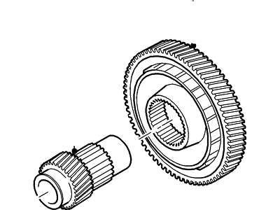 Ford 3S4Z-7H348-BA Gear And Shaft Assembly 3S4Z-7H348-BA Ford Gear And Shaft Assembly Illustration 1 of 1