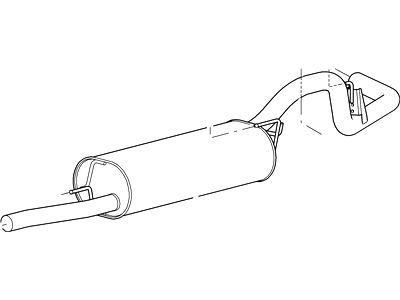 Ford 4L3Z-5230-AB Muffler And Pipe Assembly - Rear 4L3Z-5230-AB Ford Muffler And Pipe Assembly - Rear Illustration 1 of 1