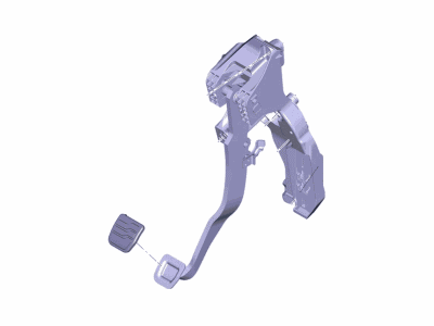 Ford E1GZ-2455-C Pedal And Bracket Assy