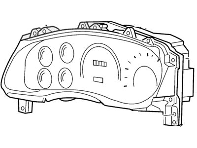 4C2Z-10849-BB Ford Instrument Cluster Illustration 1 of 1