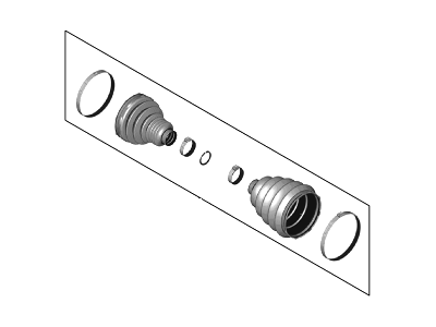 Ford CV6Z-3B437-B Shaft - Front Axle