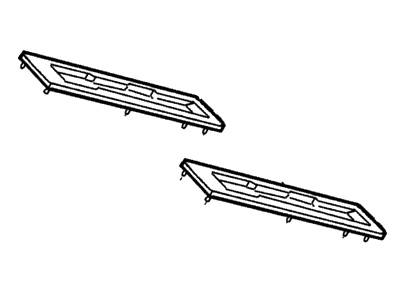 Ford YL1Z-78617C42-BAB Bezel - Rear Seat Track Trim       