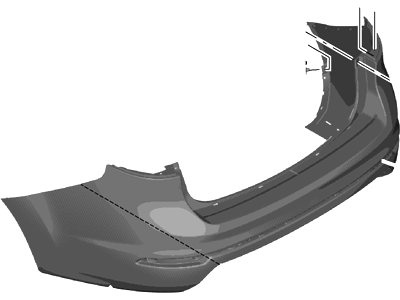 Ford D2BZ-17906-BA Bumper Assembly - Rear D2BZ-17906-BA Ford Bumper Assembly - Rear Illustration 1 of 1