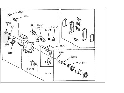 Mercury F7CZ-2552-BA Brake Assembly - Rear