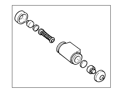 1S2Z-2V261-AA Ford Wheel Cylinder, Rear Passenger Side Illustration 1 of 1
