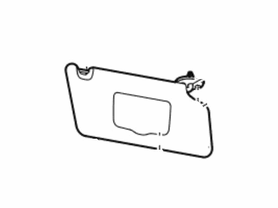 Ford FB5Z-7804104-FA Visor Assembly - Sun, Passenger Side FB5Z-7804104-FA Ford Visor Assembly - Sun, Passenger Side Illustration 1 of 1