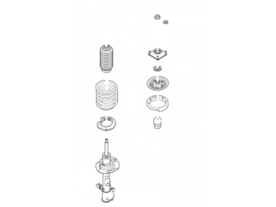 GU2Z-18A092-AA Ford Strut - Loaded Assembly, Passenger Side Illustration 1 of 1
