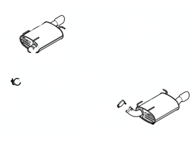 Ford BR3Z-5230-M Muffler Assembly - Front