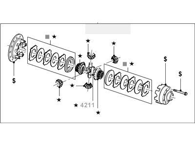 Ford 4C2Z-4026-BA Differential Assembly 4C2Z-4026-BA Ford Differential Assembly Illustration 1 of 1