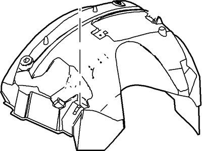 Lincoln 6W1Z-16054-AA Apron Assy - Front Fender