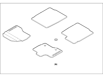 Ford FB5Z-7813300-BA Kit - Floor Contour Mat, Rubber