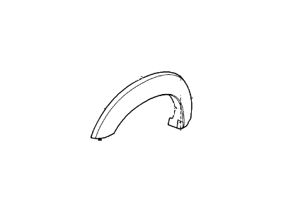 BC3Z-16038-BA Ford Wheel Opening Molding, Front Passenger Side Illustration 1 of 1