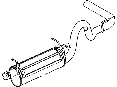 Ford 7C2Z-5230-FA Muffler And Pipe Assembly - Rear