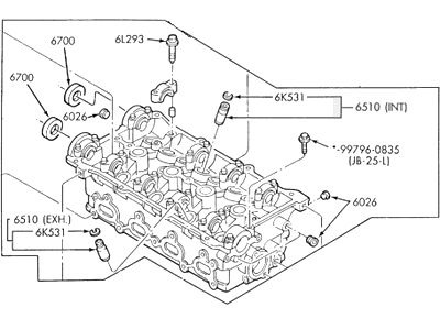 Mercury Cylinder Head - FOCZ-6049-A