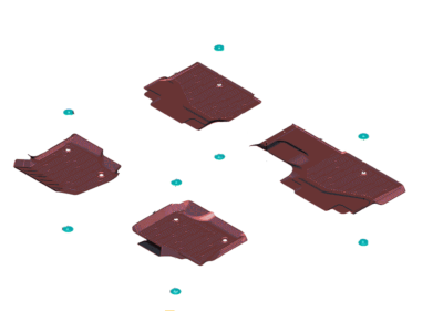 Ford JL1Z-7813300-CB Kit - Floor Contour Mat