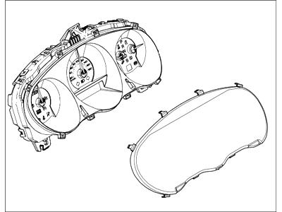 Mercury AH6Z-10849-BA Instrument Cluster