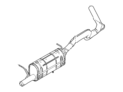 Ford 6C3Z-5230-E Muffler, Rear