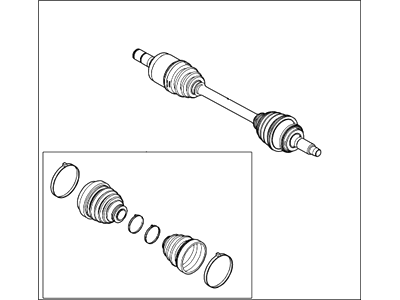 Ford AE5Z-3A427-C Shaft - Front Axle, Driver Side