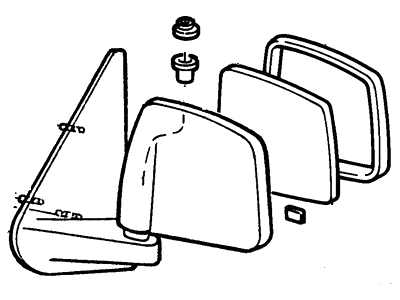 1994 Ford Ranger Car Mirror - F47Z17682EA